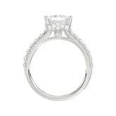 LADIES RING 2 1/2CT ROUND/PRINCESS DIAMOND 14K WHITE GOLD (CENTER STONE PRINCESS DIAMOND 2CT )